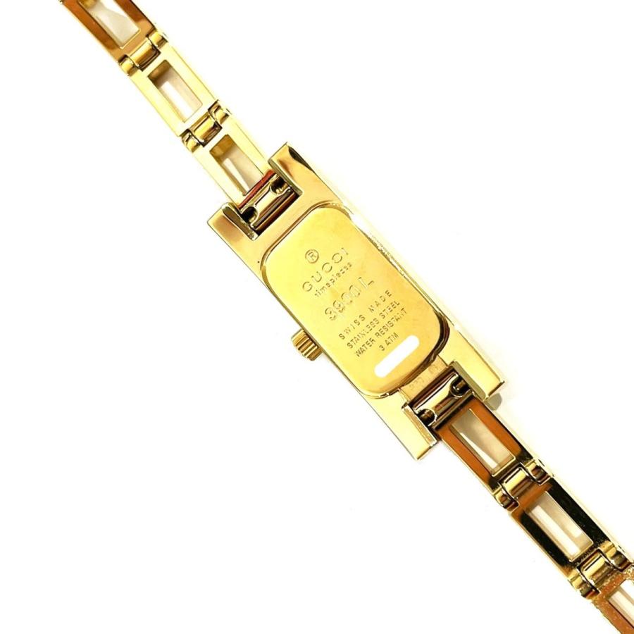 美品 3900L GUCCI グッチ ゴールドカラー スクエア レディース GUCCI グッチ 3900L スクエアフェイス 腕時計 GP/GP レディース