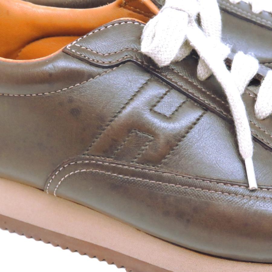 HERMES クイック(エルメス) スニーカー 38 ブラウン レザー