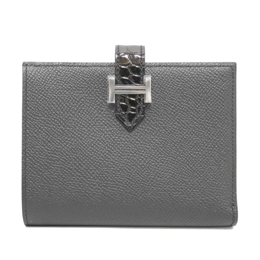 HERMES （エルメス) ベアンコンパクト タッチ 財布 折財布 ブラック 