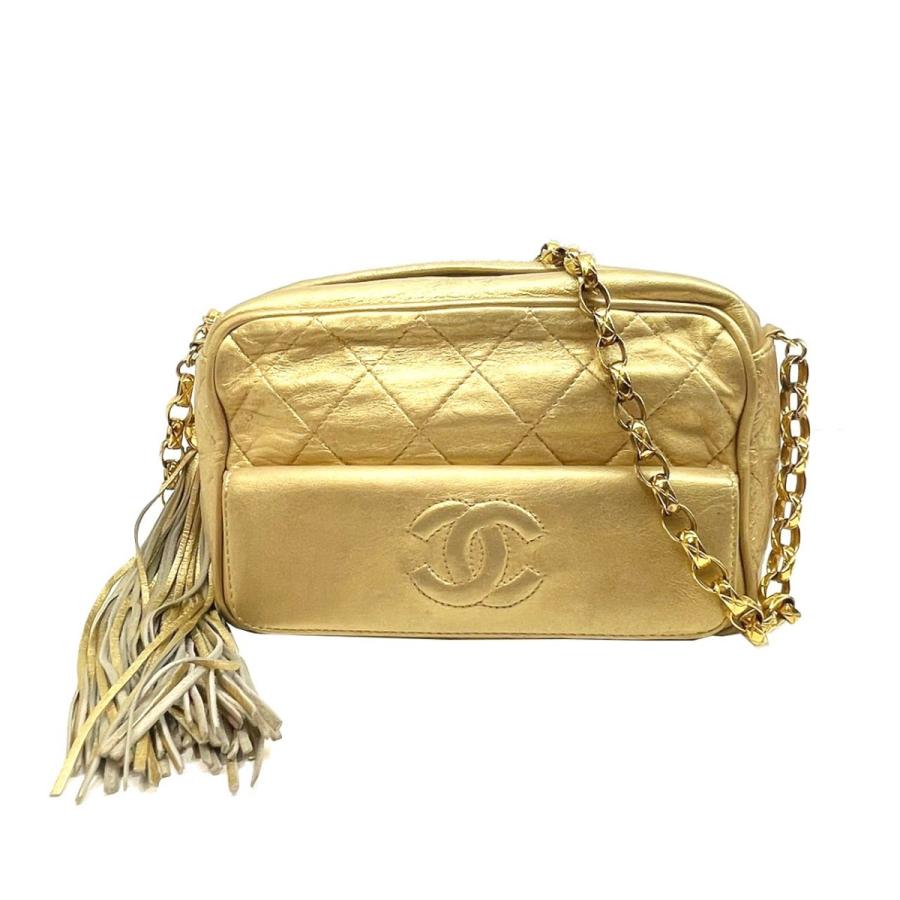CHANEL (シャネル) マトラッセミニフリンジビジューチェーンショルダー 