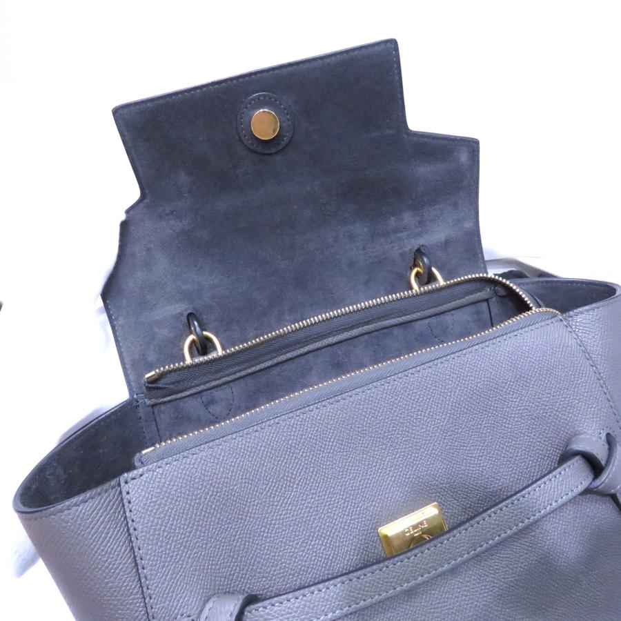 CELINE セリーヌ マイクロベルトバッグ グレー ブルー