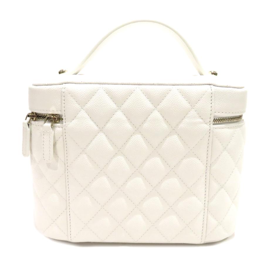 ♡*様 CHANEL バニティ　バッグ　ホワイト CHANEL (シャネル) バニティバッグ ホワイト キャビア