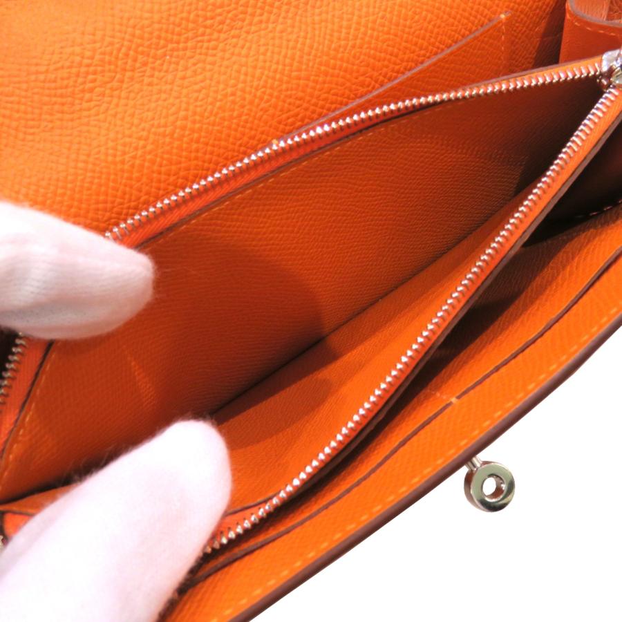 HERMES エルメス ケリー トゥーゴー ショルダーバッグ 長財布 オレンジ Kelly HERMES (エルメス) ケリートゥーゴー トレサージュ 財布
