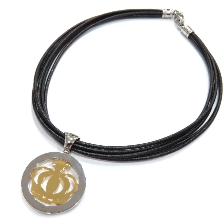 希少 BVLGARI レザー チョーカー ブラック ネックレス 50㎝ シルバー