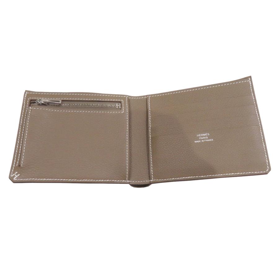 HERMES (エルメス) HセリエコンパクトバイアスH 財布 エトゥープ 