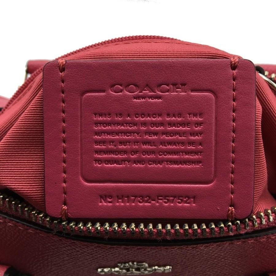 COACH (コーチ) ミニサッチェル ハンドバッグ F57521  ピンク系 レザー ランクA｜cruru｜11