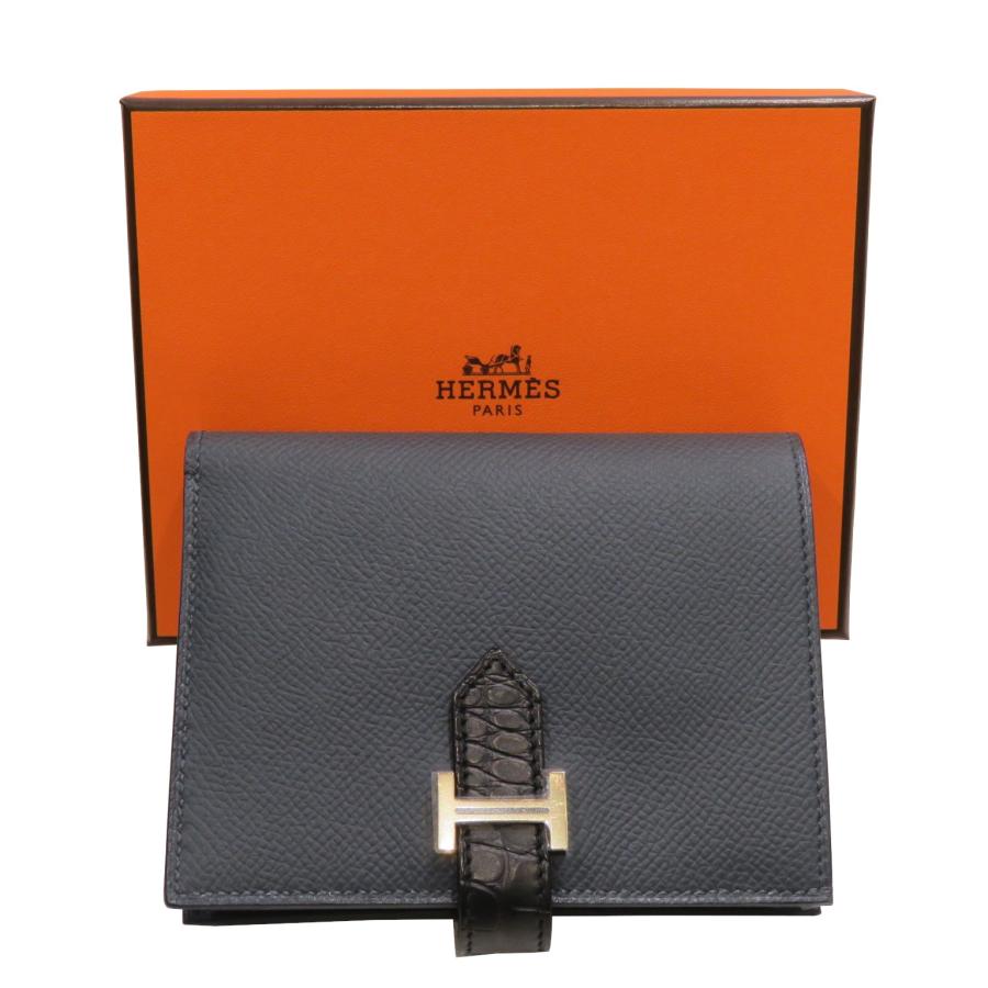 HERMES (エルメス) ベアンコンパクト タッチ 財布 折財布 グリミスティ/ブラック(G金具) エプソン/アリゲーターマット W刻印 未使用 H2 HERMES (エルメス) ベアンコンパクト タッチ 財布 折財布 グリミスティ/ブラック(G金具) エプソン/アリゲーターマット W刻印 未使用 H2