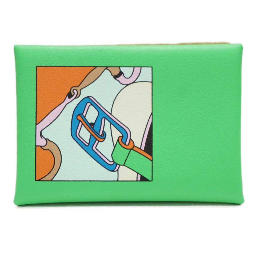 HERMES エルメス カルヴィ デュオ B刻印 コインケース パープル