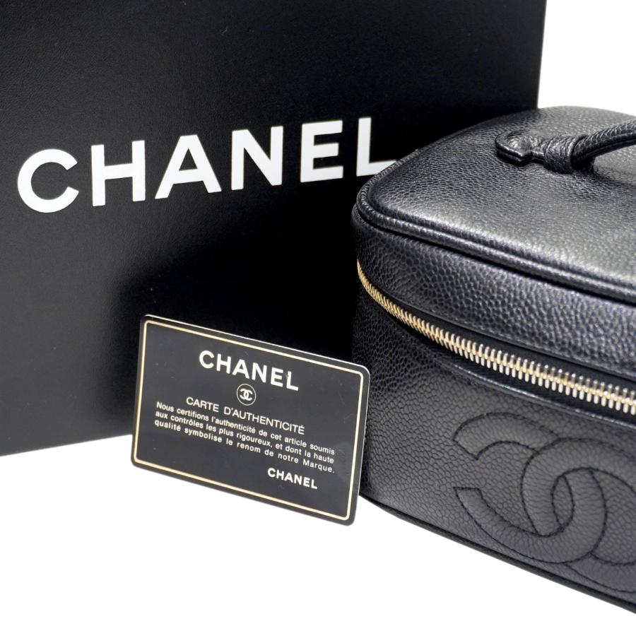 キャビアスキン CHANEL(シャネル) バニティバッグ(横型) A01997 