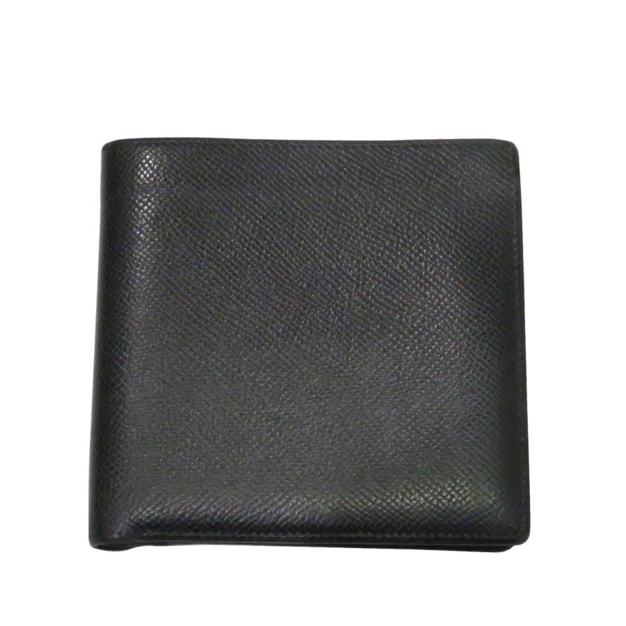 HERMES HERMES(エルメス) 二つ折り財布 ネイビー エプソン ○U刻印 