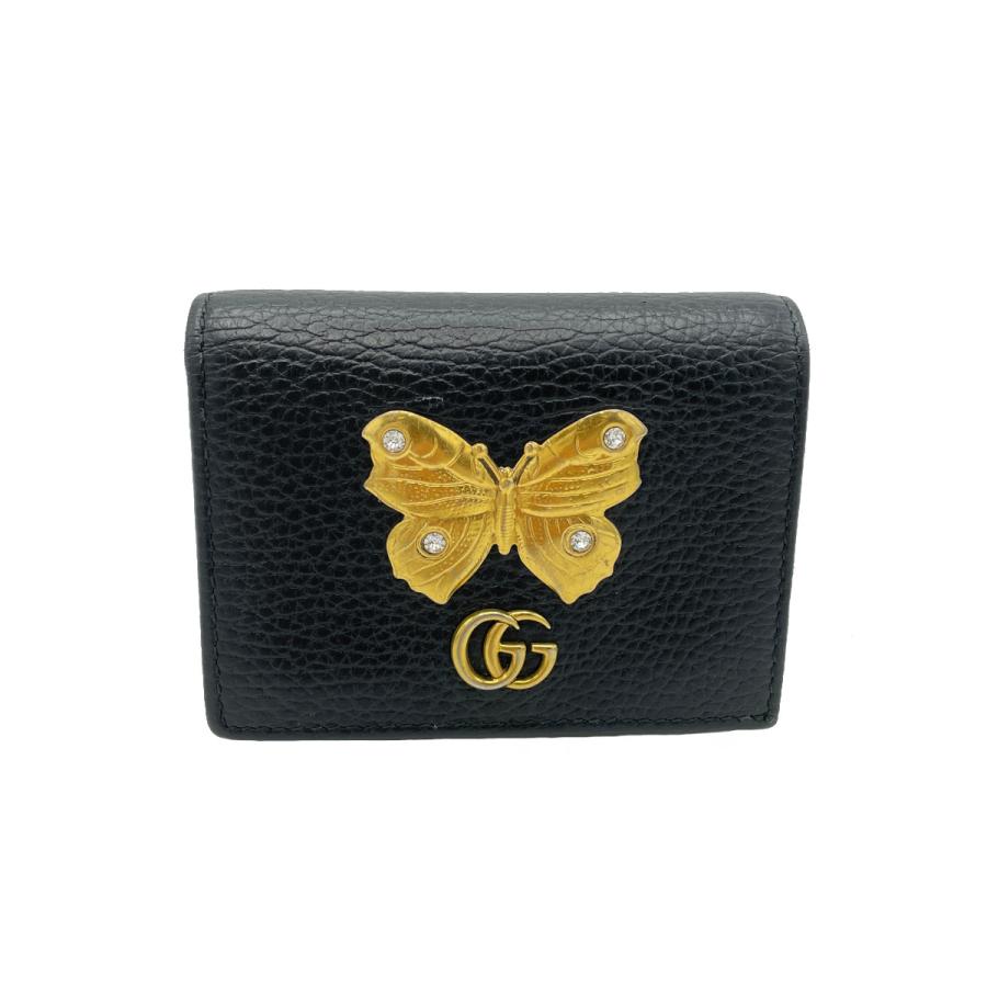 GUCCI (グッチ) バタフライストーンミニウォレット ランクA GUCCI (グッチ) バタフライストーンミニウォレット ランクA