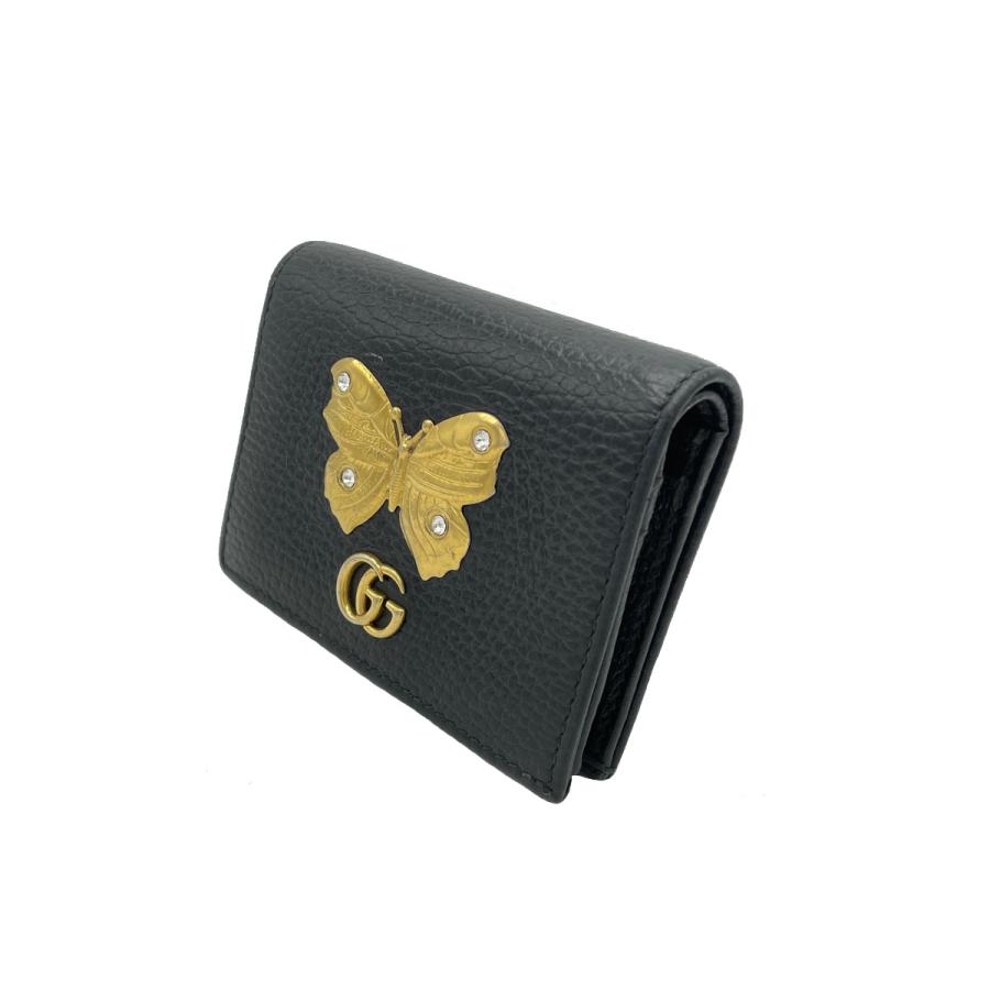 GUCCI (グッチ) バタフライストーンミニウォレット ランクA