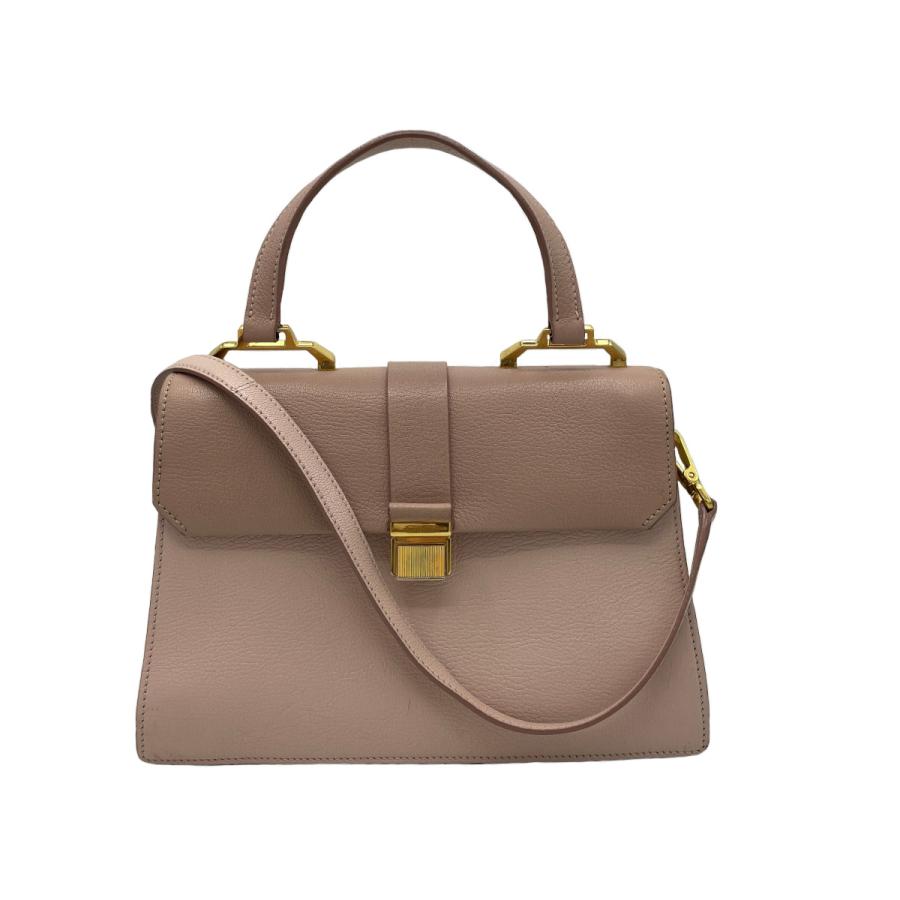 miumiu ピンクベージュ ハンドバッグ MIU (ミュウミュウ) ハンドバッグ ピンクベージュ カーフ ランク