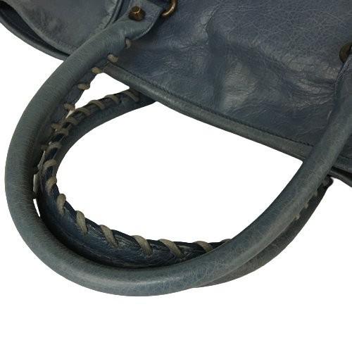BALENCIAGA ザ サンデー レザー ハンドバッグ BALENCIAGA (バレンシアガ) ザ・サンデー トートバッグ ブルー
