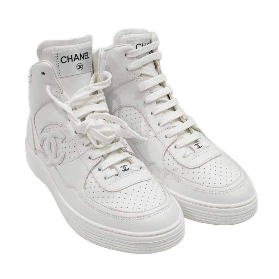 CHANEL (シャネル) ココマーク ハイカットスニーカー 靴 G45080 CHANEL (シャネル) ココマーク ハイカットスニーカー 靴 G45080