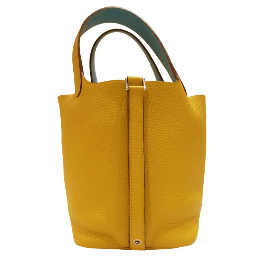 ピコタン HERMES (エルメス) ピコタンPMエクラ ハンドバッグ ジョーヌ 