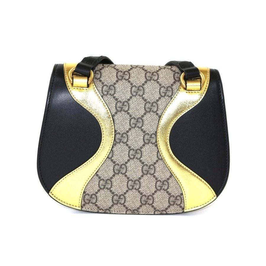 高品質 ショルダーバッグ ショルダーバッグ グッチ Gucci ランクａ 塩化ビニールコーティング レザー ブラック ゴールド バッグ Headshotsbar Com