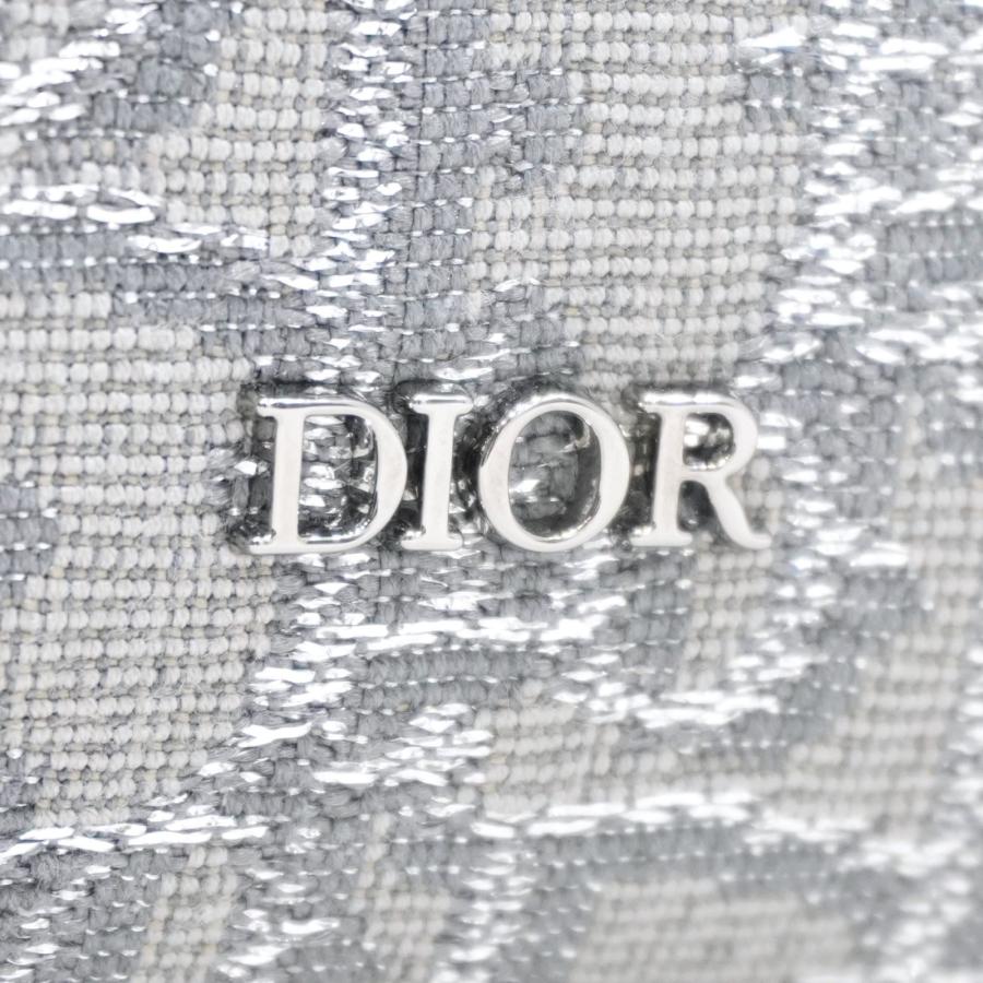 Dior (ディオール) LINGOT26/ランゴ26 ハンドバッグ グレー/シルバー オブリーク ジャカード× グレインドカーフスキン 未使用 A408｜cruru｜13