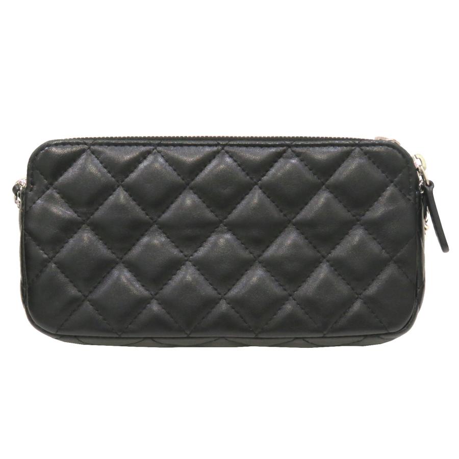 CHANEL マトラッセ チェーンウォレット ラムスキン ブラックA82527 CHANEL シャネル □ A82527 マトラッセ Wファスナーチェーン