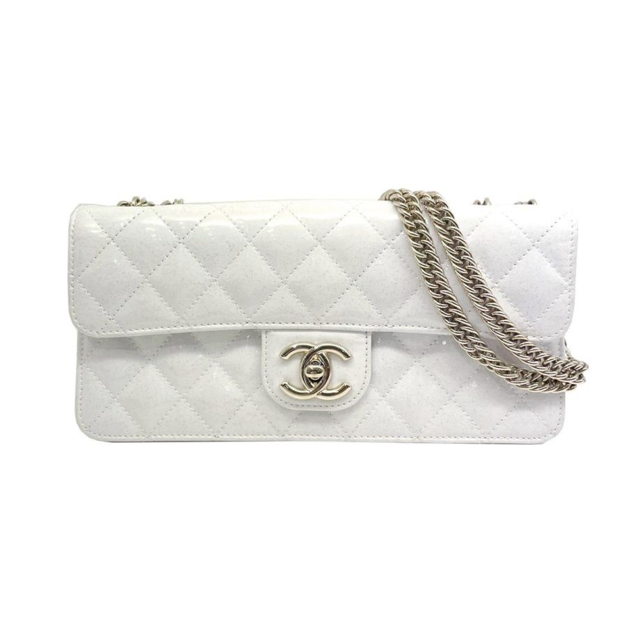 CHANEL ホワイトショルダーバッグ セール/ブランド古着】キャビアスキン マトラッセ チェーン 2WAY
