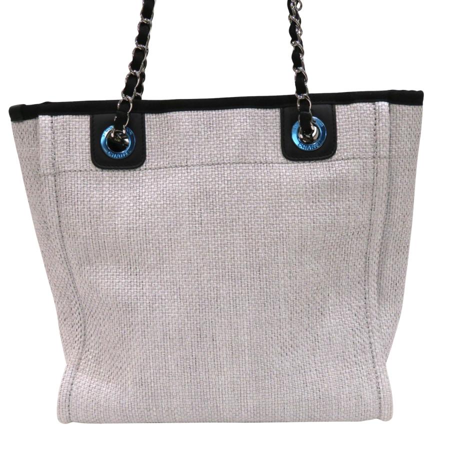CHANELショッピングバッグドーヴィルPM デニム トートバッグ ドゥーヴィル