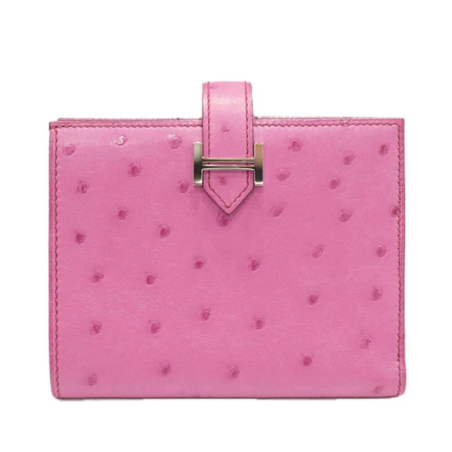 HERMES (エルメス) ベアンコンパクト 財布 折財布 ピンク系(SV