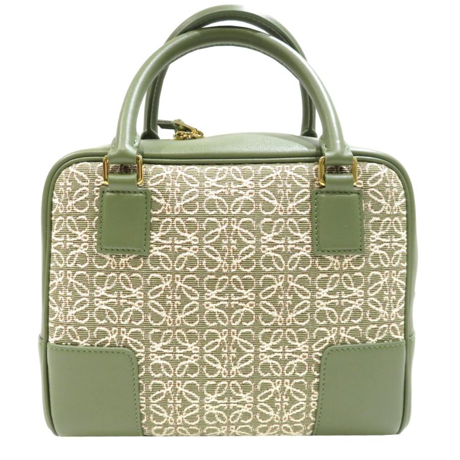 新品未使用 LOEWE 三つ折り ミニ財布 アナグラムアマソナ グリーン