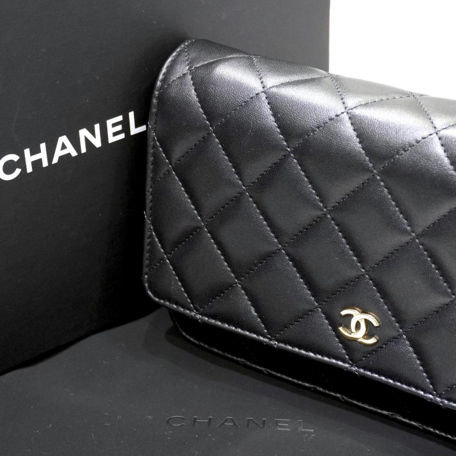 CHANEL ラムスキン チェーンウォレット【ランク:A】 CHANEL (シャネル) チェーンウォレット ショルダーバッグ