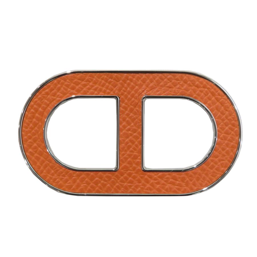 HERMES ブローチ　シェーヌダンクル　オレンジ エルメス シェーヌダンクル ブローチ オレンジ (HERMES/ブローチ