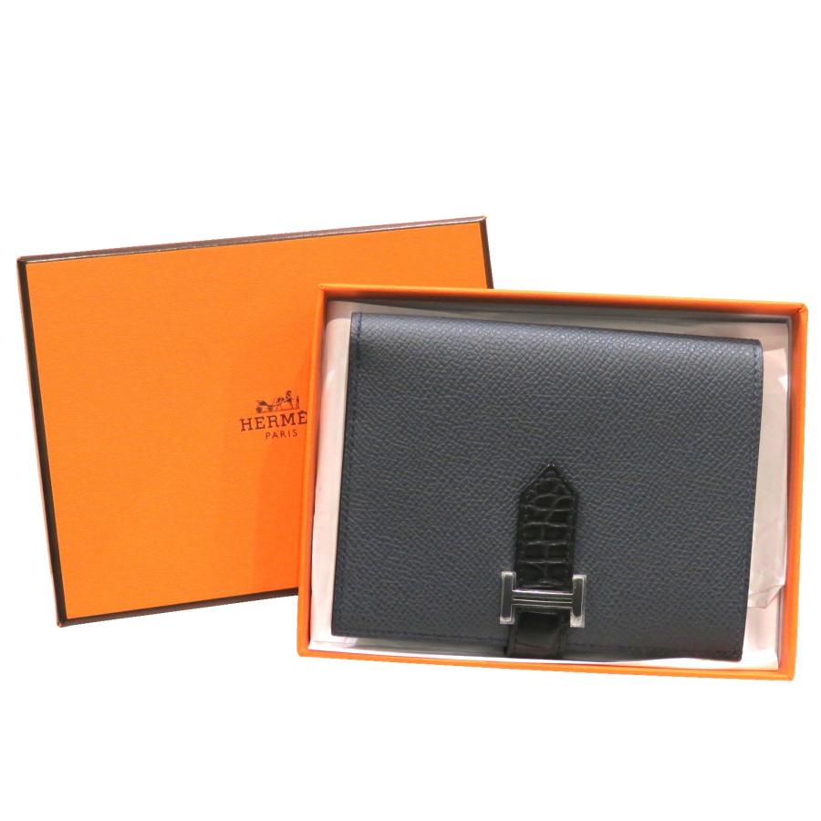エルメス HERMES ベアン コンパクト 財布 グレー グリミスティ HERMES （エルメス) ベアンコンパクト タッチ 財布 折財布 グリ