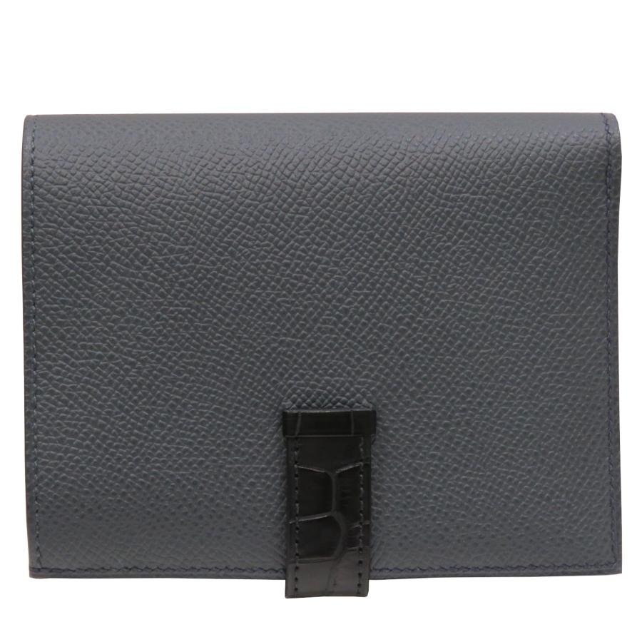 HERMES （エルメス) ベアンコンパクト タッチ 財布 折財布 グリ