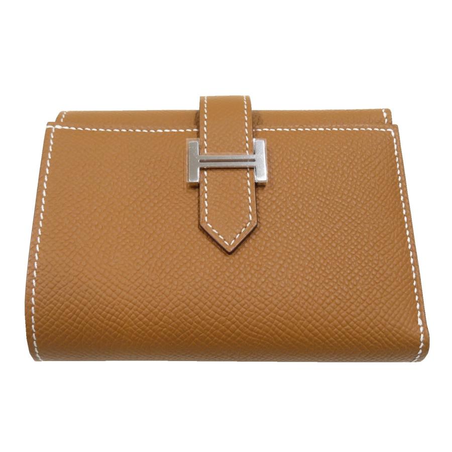Bearn HERMES (エルメス) ベアンコンビネ 財布 折財布 ゴールド(SV金具  