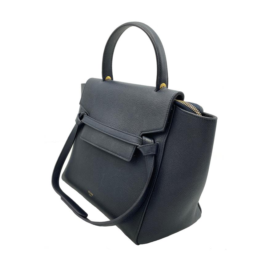 CELINE(セリーヌ) ベルトバッグ マイクロ ネイビー グレインカーフ  