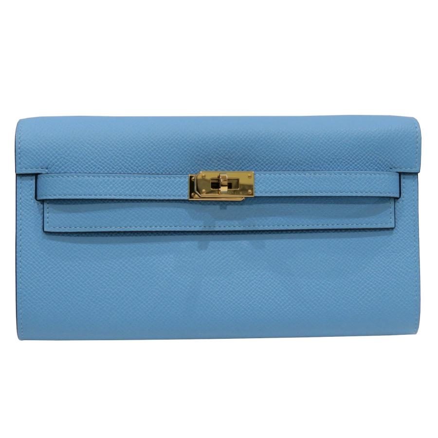 Kelly HERMES (エルメス) ケリートゥーゴー 財布 長財布 セレステ(G  