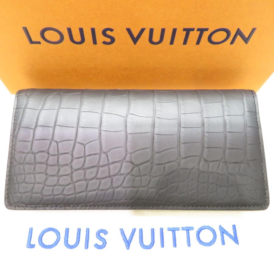 LOUIS VUITTON(ルイヴィトン) ポルトフォイユ・ブラザ 財布 長財布 N82178  ブラック/グレー クロコ 未使用品｜cruru｜20