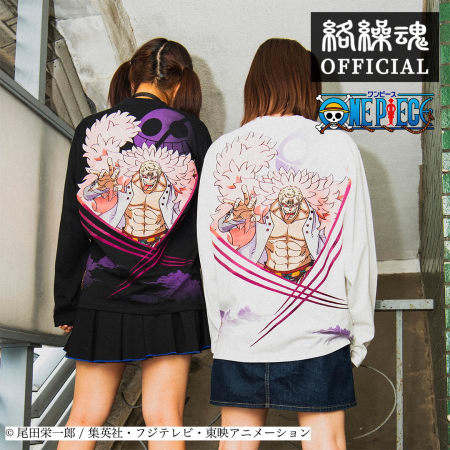 絡繰魂 ゾロ 公式 Crutch イトイトのロンt和柄 ティーシャツ Tシャツ 和 鬼 派手 刺繍 イトイトのロンt和柄 粋 桜 鯉 Onepiece 海賊王 ナミ ゾロ ドフラミンゴ ルフィ 4093 4093 ワンピース サンジ Crutch Shop