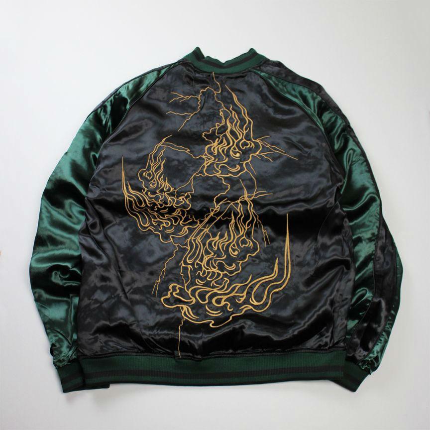 絡繰魂 公式 粋 酒呑童子 悪夢スカジャン 和柄 スカジャン 和 鬼 派手