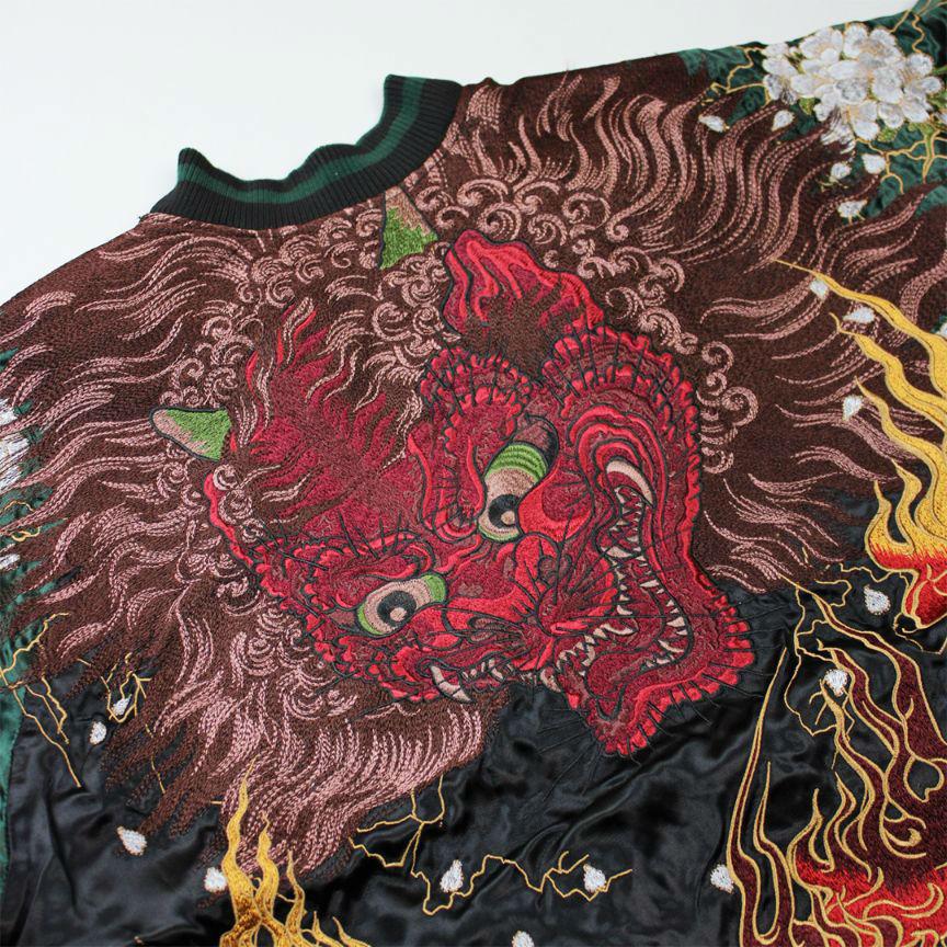 絡繰魂 公式 粋 酒呑童子 悪夢スカジャン 和柄 スカジャン 和 鬼 派手