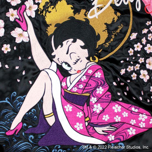 絡繰魂 粋 BETTY 桜月夜 スカジャン 223025 和柄 スカジャン