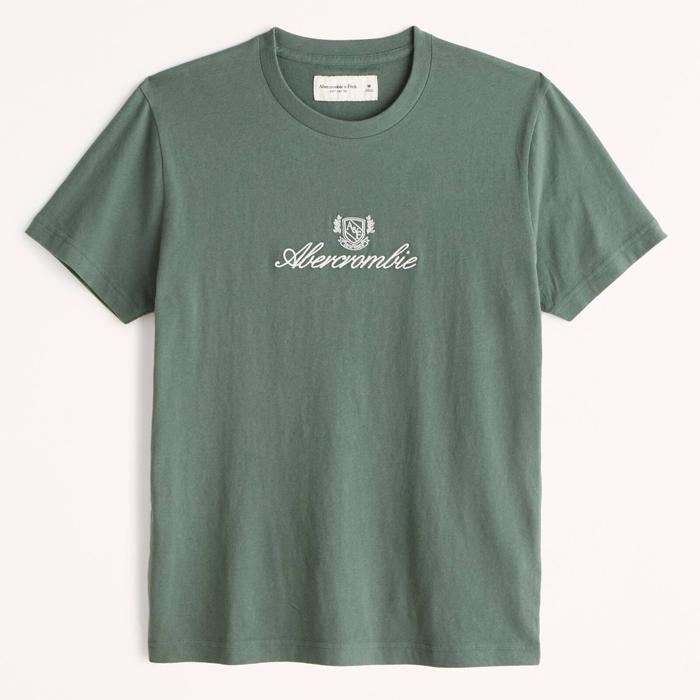 おしゃれ アバクロ Abercrombiefitch メンズ クレスト ロゴtシャツ グリーン Whitesforracialequity Org