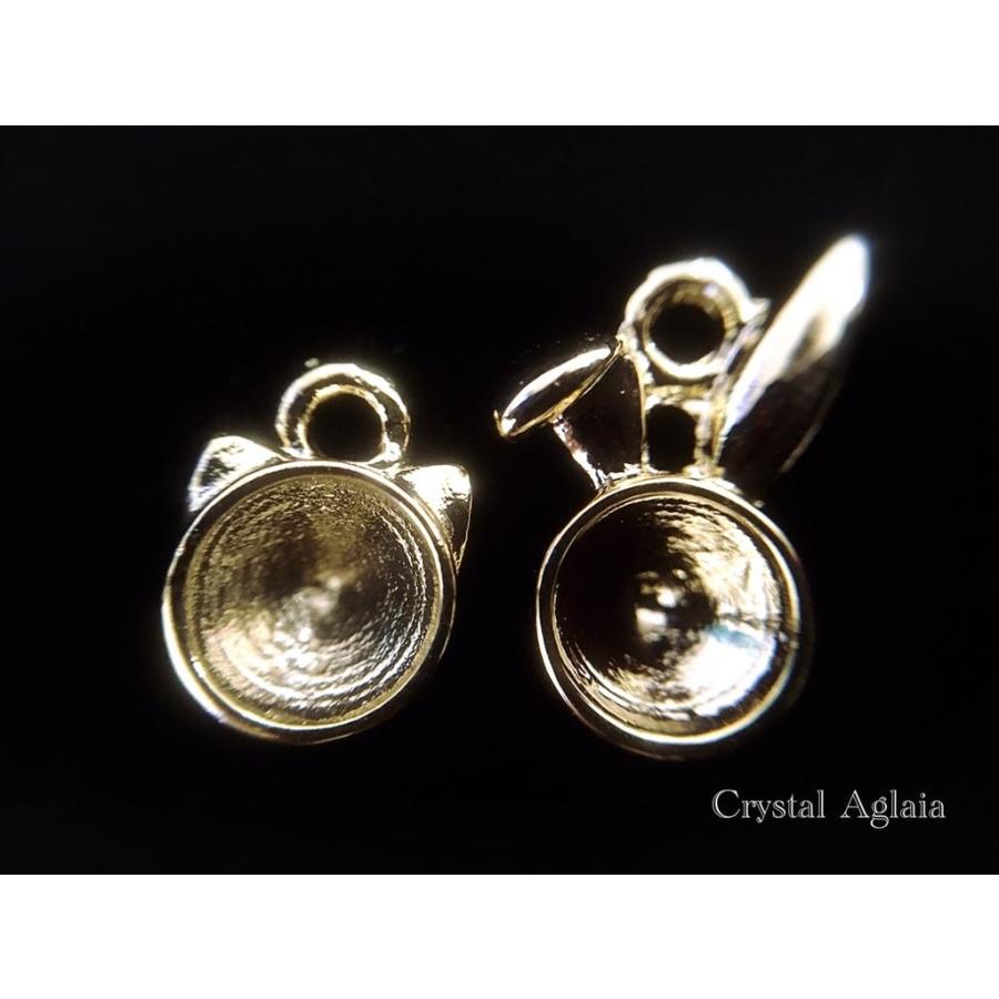 ネコ＆ウサギ 石座チャーム【ゴールド】 : Crystal Aglaia - 通販