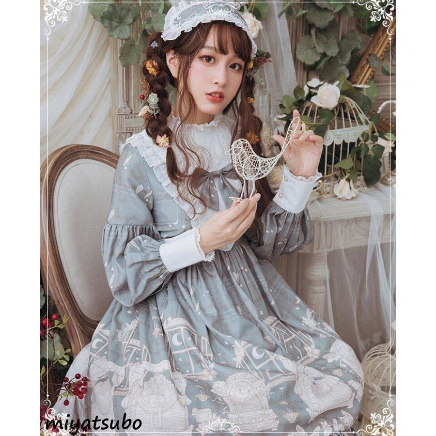 お気にいる ロリータ ワンピース 長袖 ロリータ服 かわいい Lolita 可愛い フェミニン 甘い レディース 少女風 Op ロリータドレス ゴシック ロリータ服 サイズ S Giordanabg Com