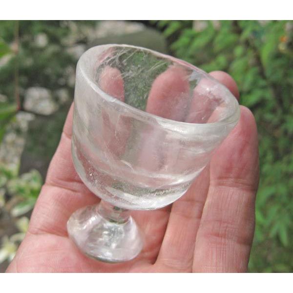 天然原石高透明水晶玉杯 クォーツカップ ストーンセラピーヒーリング 