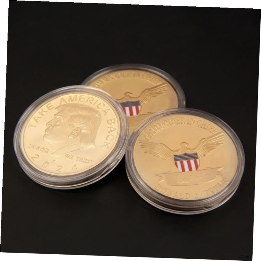 最上の品質な 【品質保証書付】 アンティークコイン NGC PCGS 3X NEW US Trump TAKE America BACK President Commemorative Coins GOLD 2024 3倍の新しい米国のトラ 記念メダル