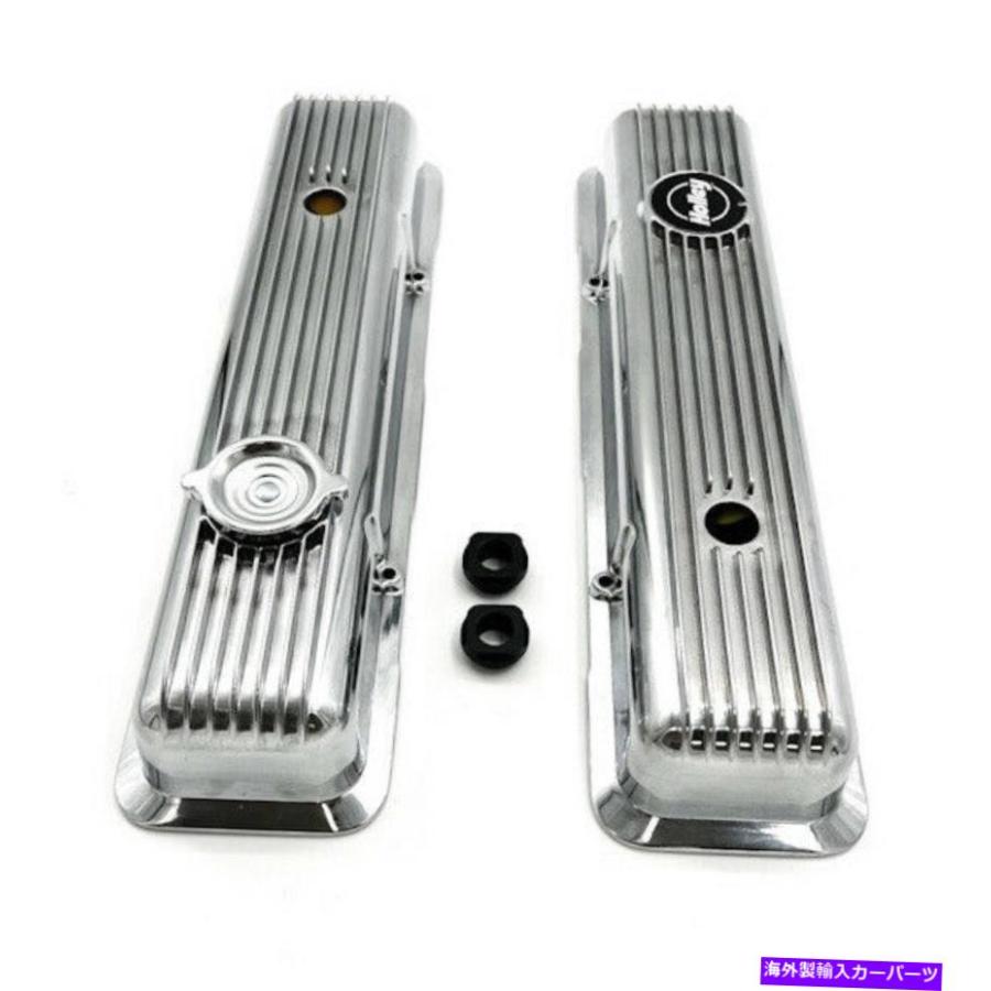 エンジンカバー Holley Polished Finned Muscleシリーズバルブカバー
