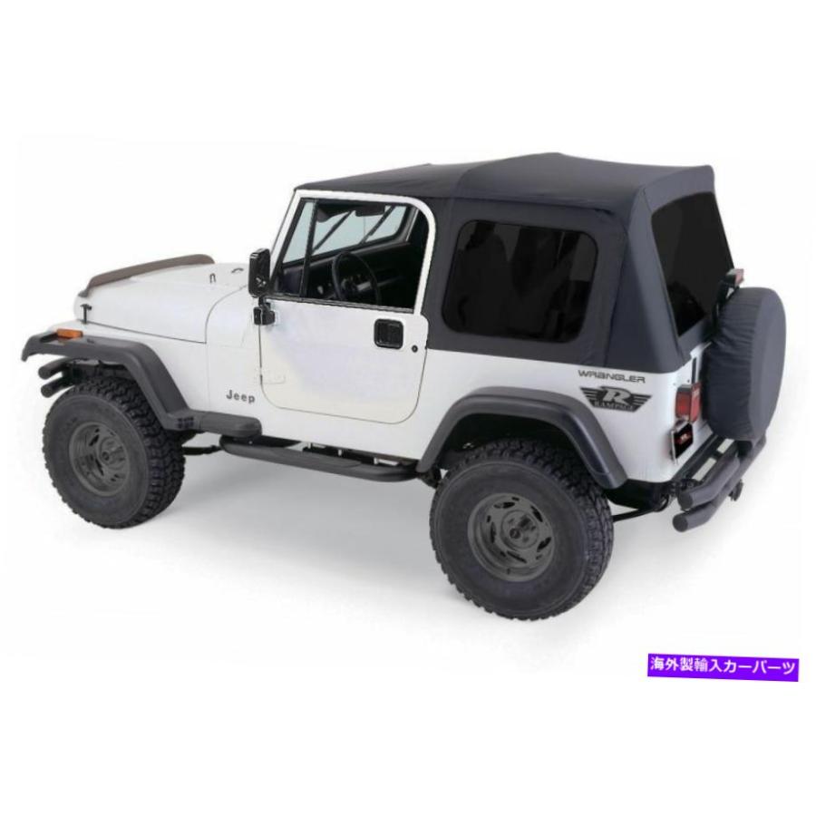 Soft Top 1976-1995ジープ・ルランラー＆CJ7ソフトトップキットW / Full Dours Black Tinted ...
