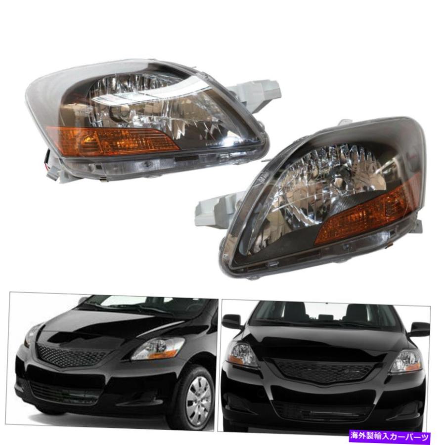 US yaris トヨタ純正ヘッドライト（左側） USヘッドライト 07-11トヨタ・ヤリス・セダン4ドア左右のための米国2