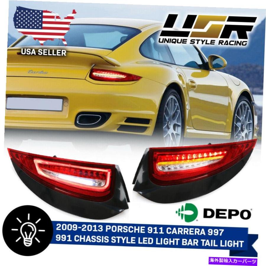 USテールライト 新しい991シャーシスタイルLEDライトバーテールライト 