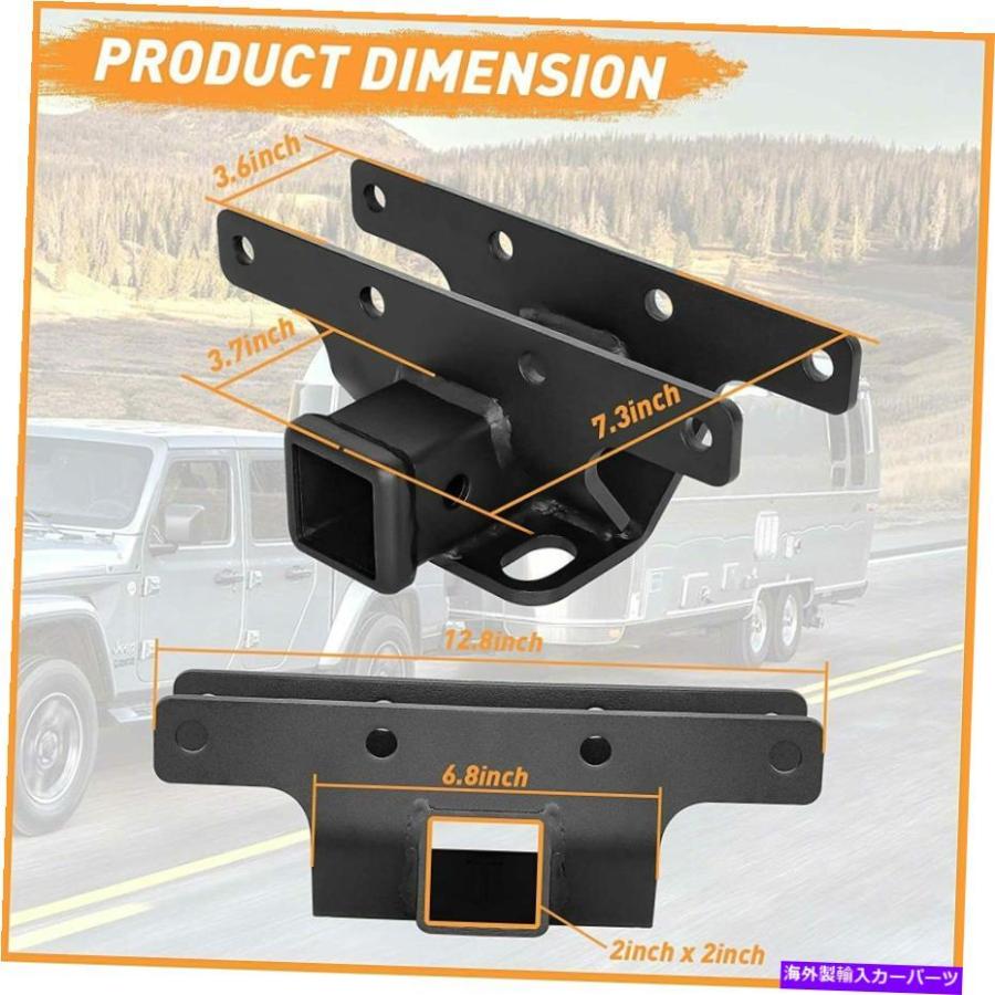 towing hitch 0718ジープラングラーJK無制限の2インチリアトレーラーレシーバー牽引ヒッチ 2 Inch Rear