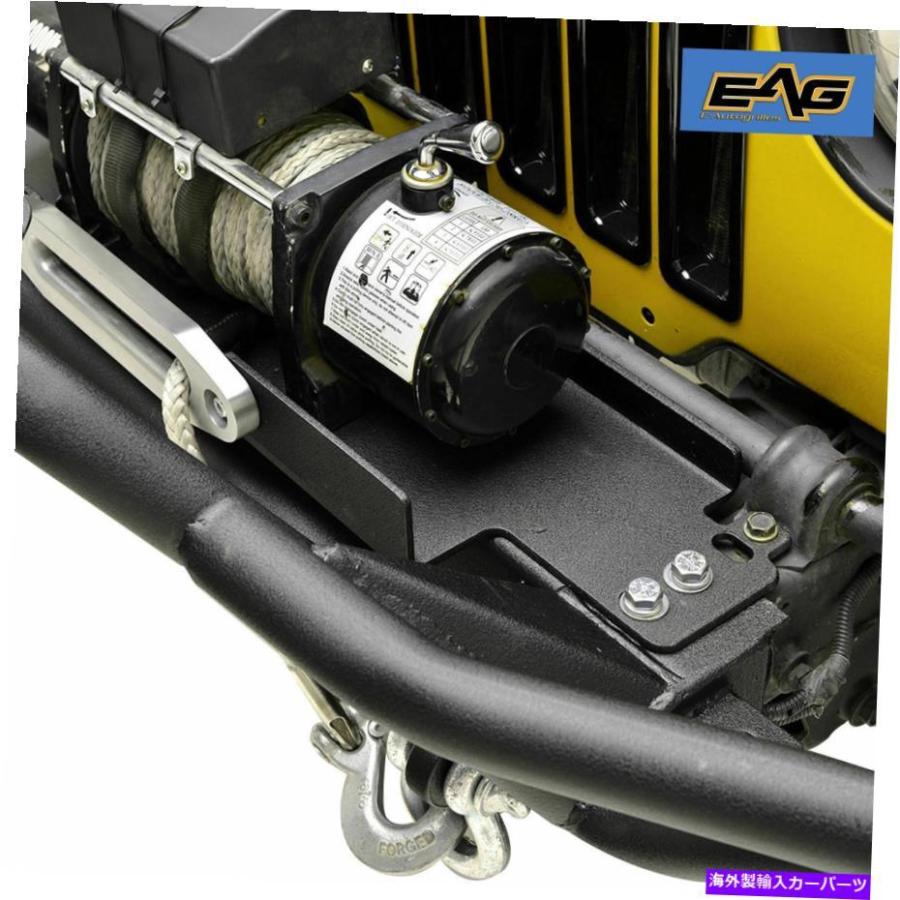 winch EAGウィンチマウントプレートフィット19872006ジープラングラーTJ YJ EAG Winch Mounting